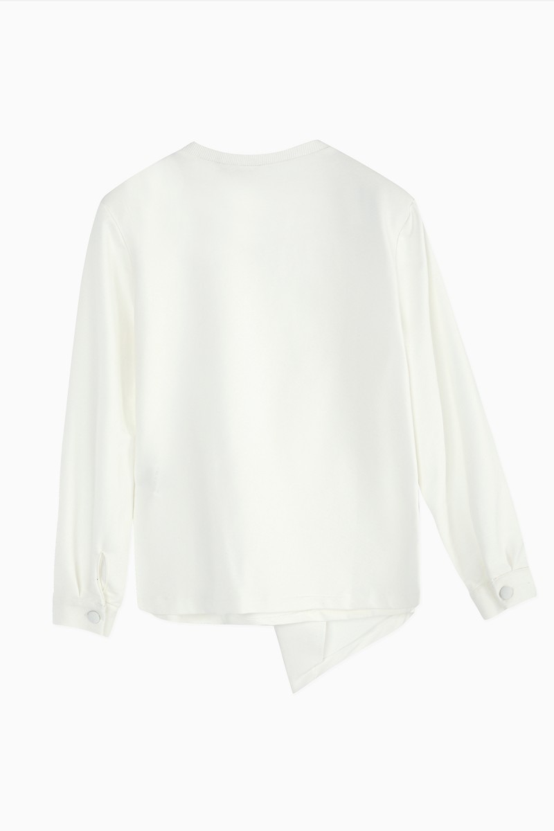 Kadın Ceket Detaylı Sweatshirt - 31441SWT